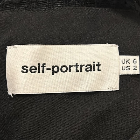 Self-Portrait Black Eyelet Lace Peplum Jumpsuit New Size UK 6, US 2 - Picture 8 of 9